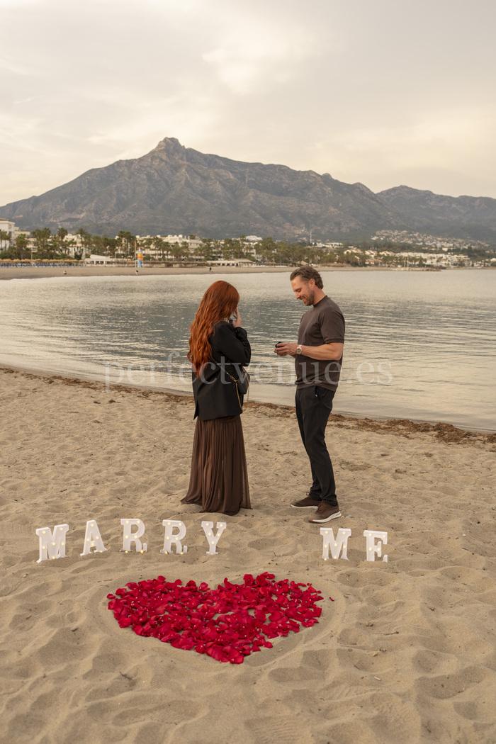 marriage proposal in Marbella / Natalia Ortiz Events