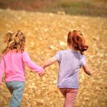 Children games in the countryside