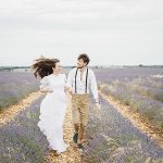 Photo session in lavender field