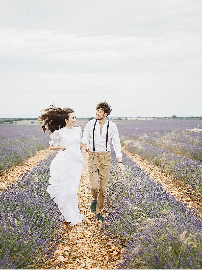 Photo session in lavender field