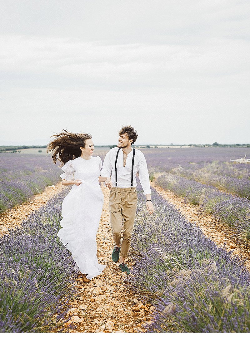 Wedding in lavender field
