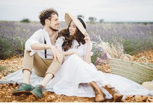 Wedding in lavender field