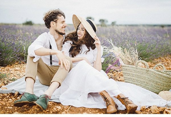 Wedding in lavender field