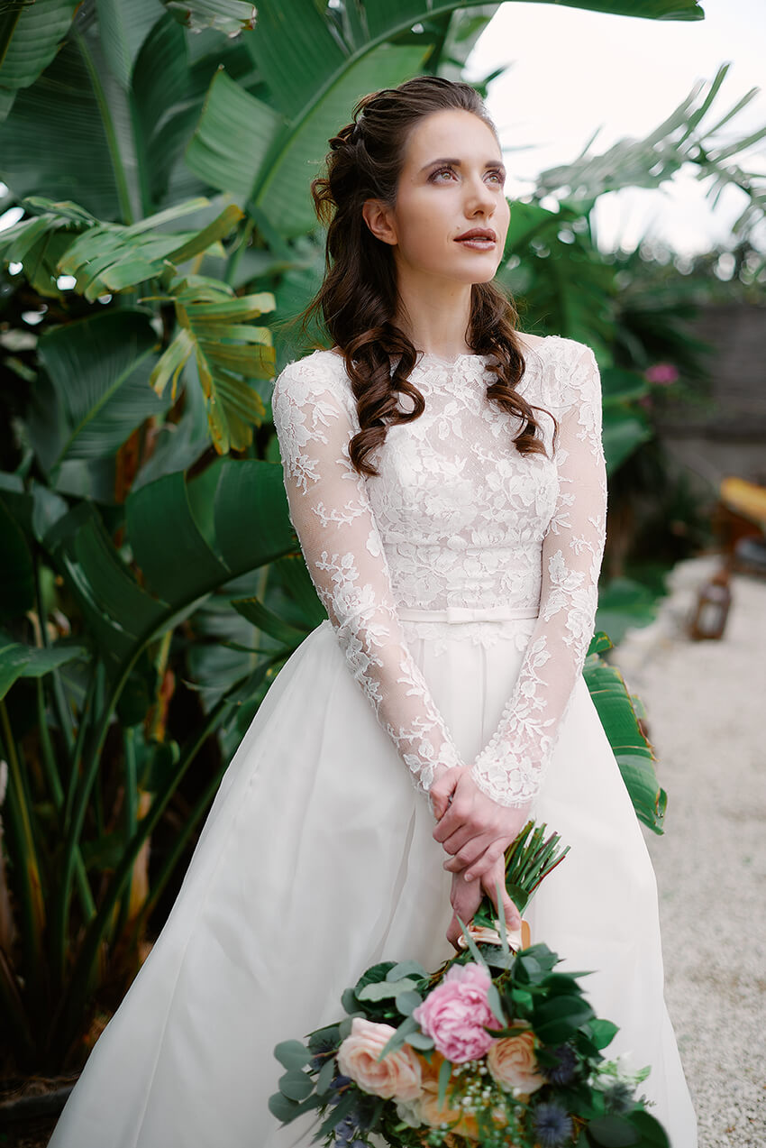 Novias con pelo rizado