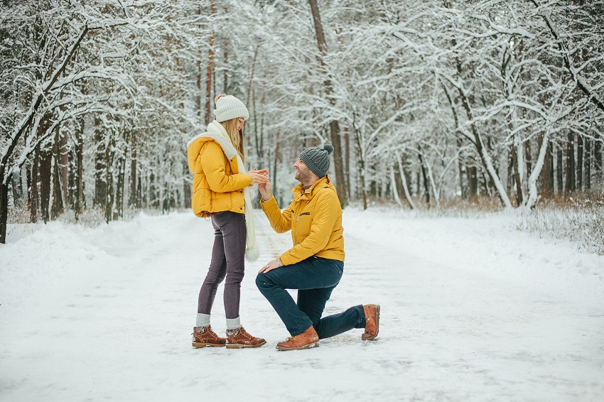 Christmas marriage proposal