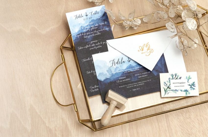 Invitaciones boda Marmarina