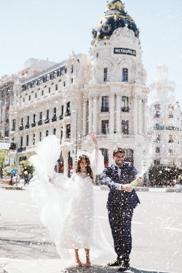 Fashion-Forward Madrid Elopement