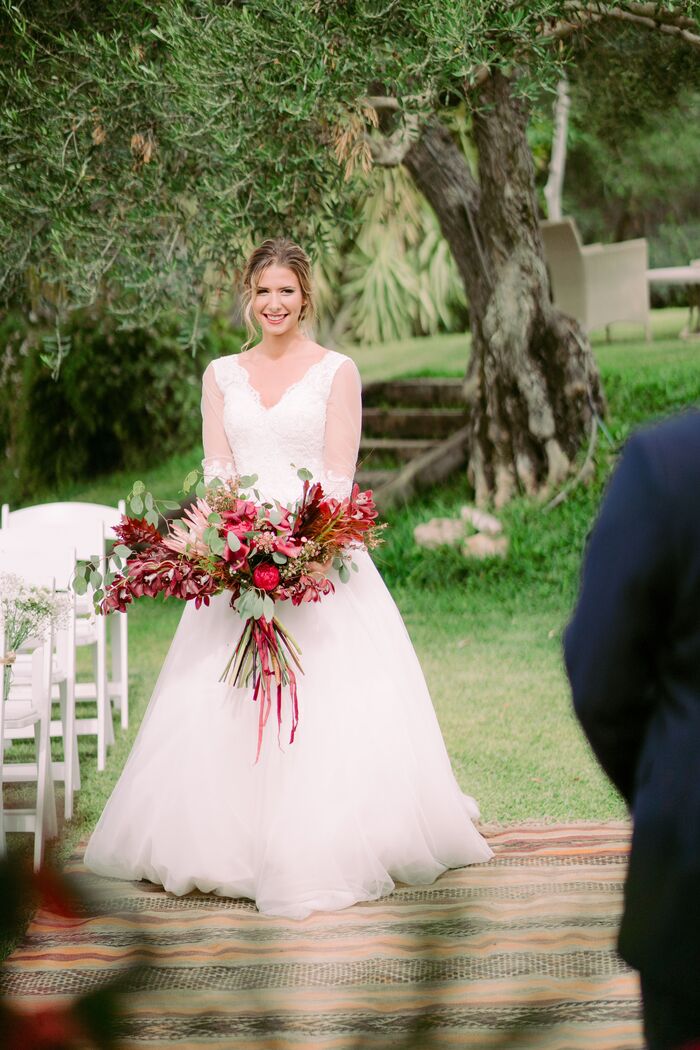 Ramo de novia geométrico /Photo via: Weddings and Events by Natalia Ortiz