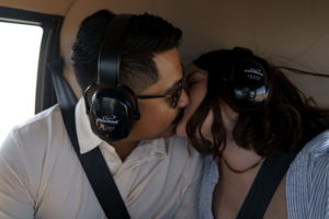 Helicopter marriage proposal