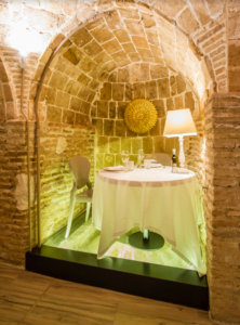 Marriage proposal in winery