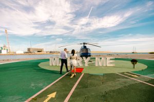 Helicopter marriage proposal / Photo via Natalia Ortiz events