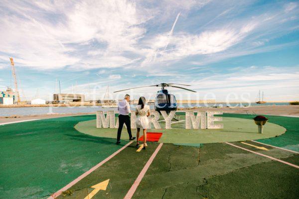 Helicopter marriage proposal / Photo via Natalia Ortiz events