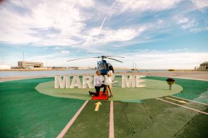 Helicopter marriage proposal / Photo via Natalia Ortiz events