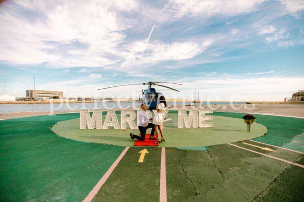 Helicopter marriage proposal / Photo via Natalia Ortiz events
