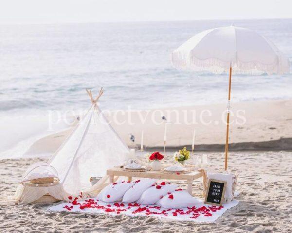 Marriage proposal picnic Barcelona