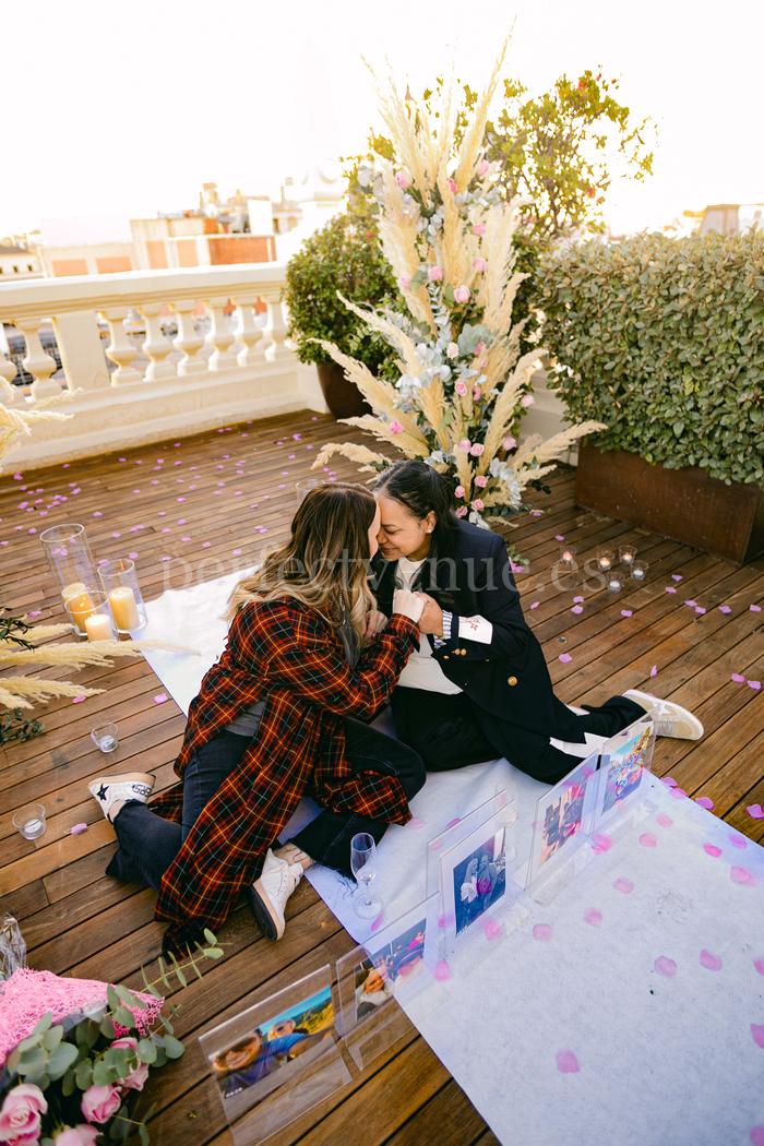 Marriage proposal rooftop Madrid