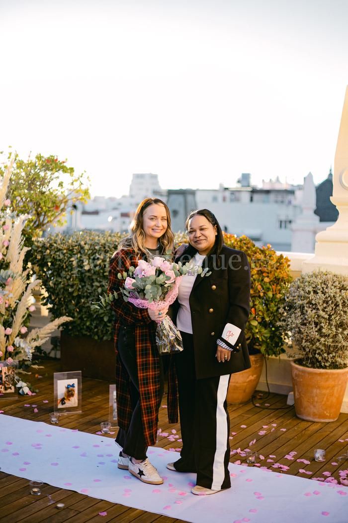 Marriage proposal rooftop Madrid
