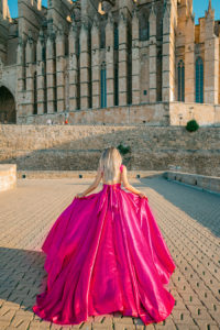 Flying dress photoshoot Mallorca Spain