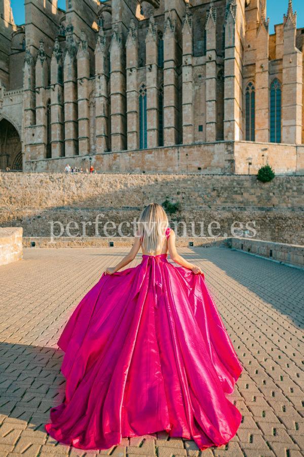 Flying dress photoshoot Mallorca Spain