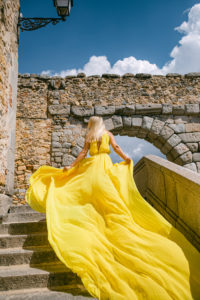 Flying dress photoshoot Segovia Spain