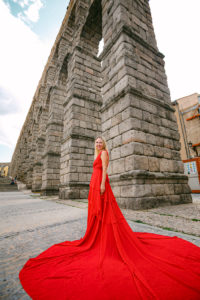 Flying dress photoshoot Madrid Spain