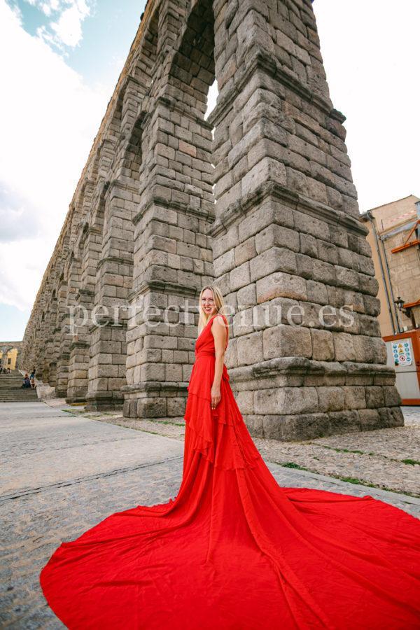Flying dress photoshoot Madrid Spain