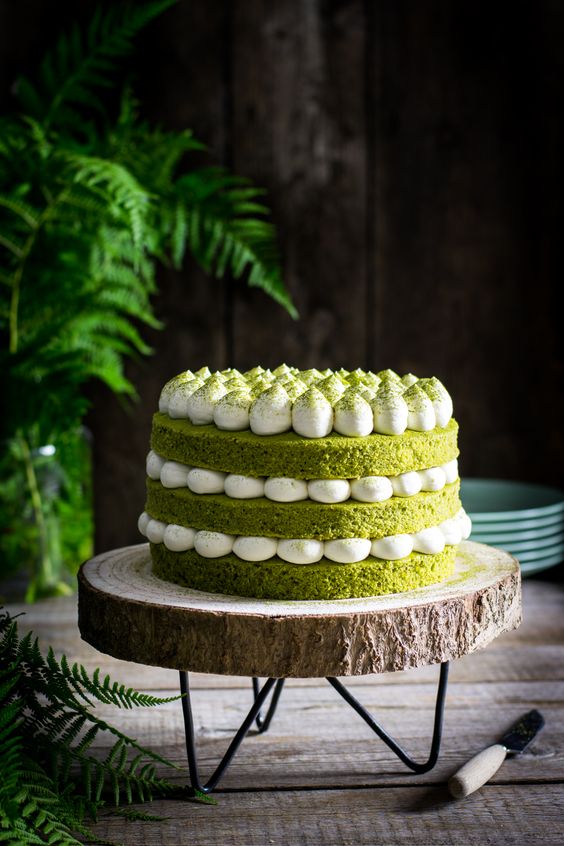 Tarta de té matcha / Photo via Pinterest