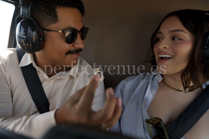 Pedida de mano en helicóptero en Barcelona / Weddings and Events by Natalia Ortiz
