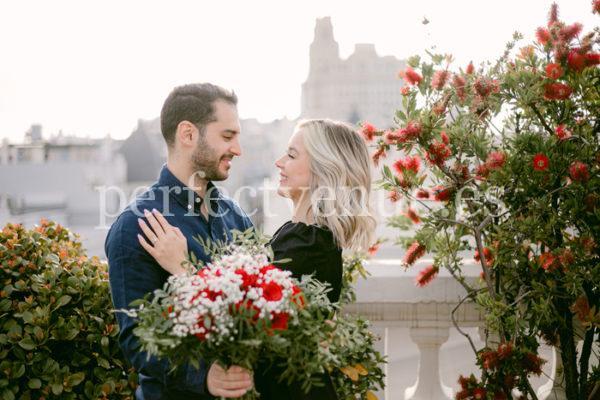 marriage proposal with xxl marry me letters in a rooftop in madrid weddings and events by natalia ortiz