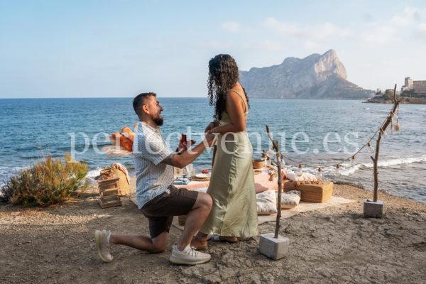 marriage proposal in Calpe Weddings and events by Natalia Ortiz
