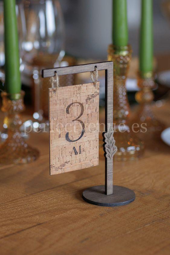identificadores de mesa para tu boda / by Pinterest