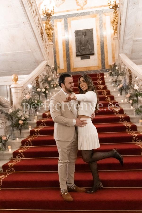 Marriage proposal Palacio de Santoña Madrid / Photo via Wedding and Events by Natalia Ortiz