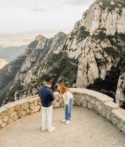 Marriage proposal in Montserrat, Barcelona