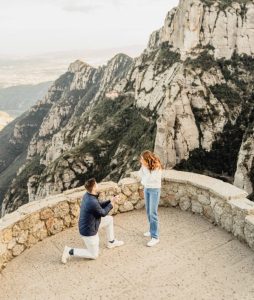 Marriage proposal in Montserrat, Barcelona