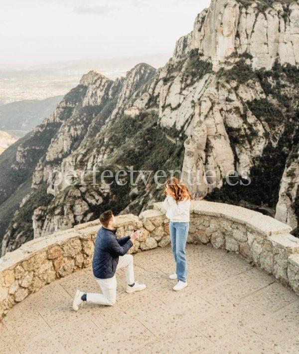 Marriage proposal in Montserrat, Barcelona
