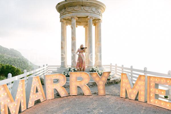 Marry Me letters Mallorca - Natalia Ortiz Proposal planner