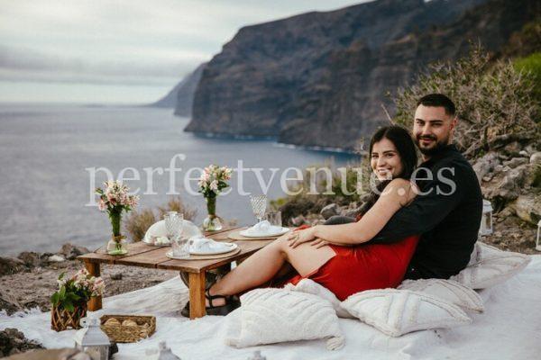 Tenerife picnic marriage proposal sea views - Natalia Ortiz Events
