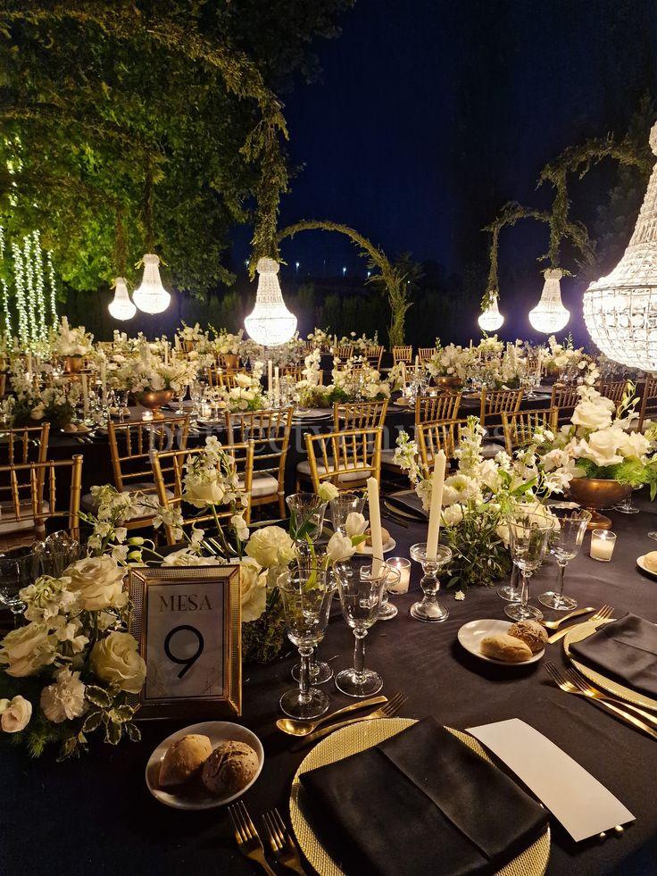 Decoración para una boda de noche / Photo via Pinterest
