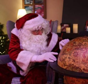 Santa Claus at home in Madrid