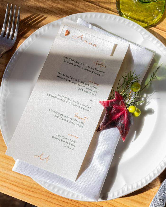 Papelería de boda otoñal by Carmen, de Mi Historia Contigo / Photo via Sky Lion