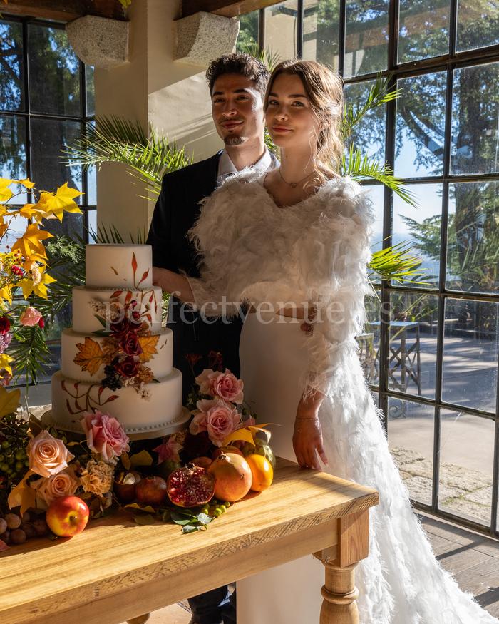 Tarta de boda otoñal by Cakery Rocks / Photo via Sky Lion
