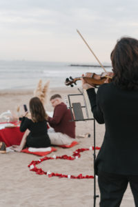 Electronic and classical violinist for weddings and events / Photo via Natalia Ortiz Events