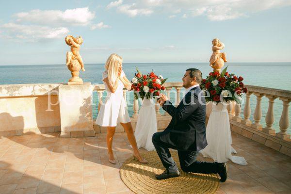 marriage proposal in a private venue Mallorca Natalia Ortiz