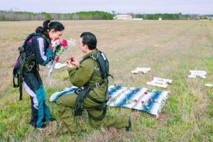 marry me marriage proposal in parachute
