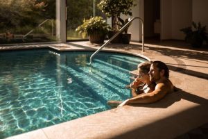 marriage proposal in a spa