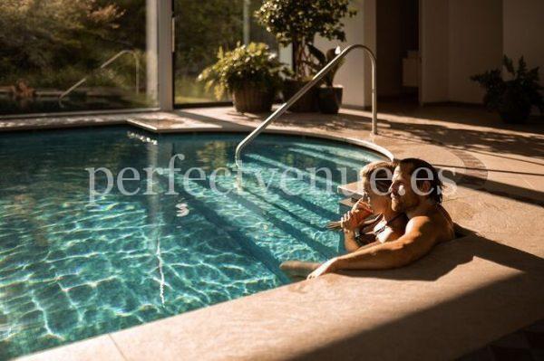 marriage proposal in a spa