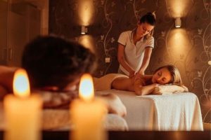 marriage proposal in a spa