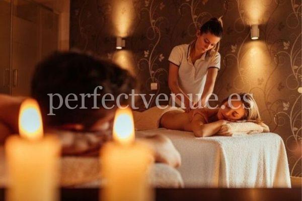marriage proposal in a spa