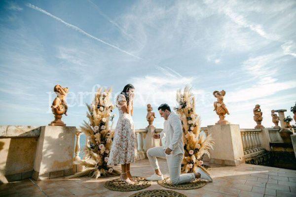 marriage proposal in a private venue Ibiza Natalia Ortiz