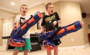 Nerf animation challenge for children in Madrid